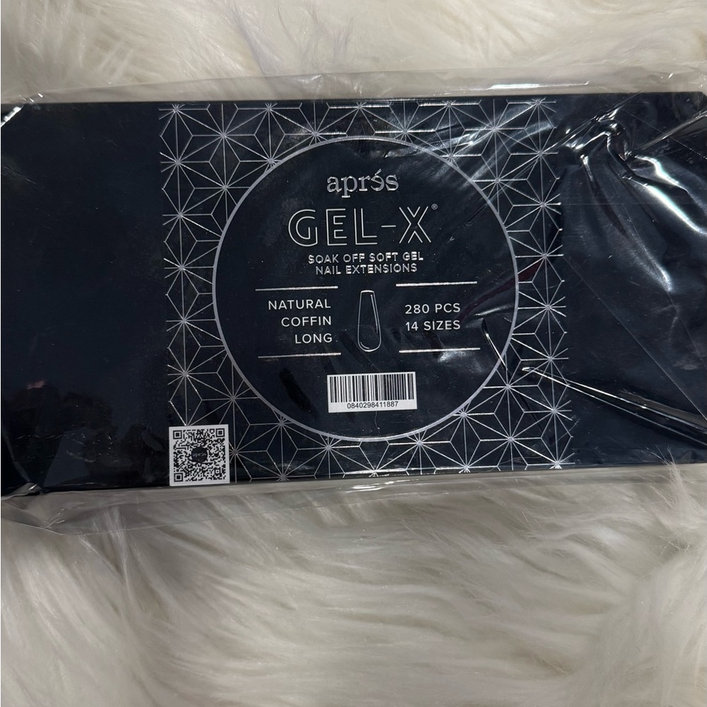 Apres Gel-X Nail Extensions Natural Coffin Long Box Of Tips, 280PCS, 14 Sizes